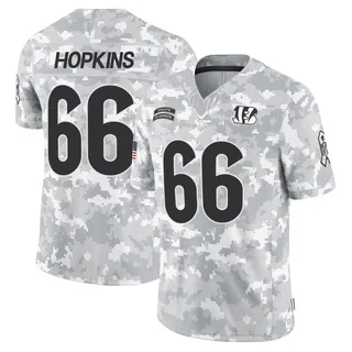 Men's Trey Hopkins Cincinnati Bengals Men's Limited Arctic Camo 2024 Salute to Service Nike Jersey