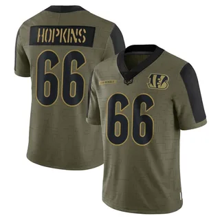 Trey Hopkins Cincinnati Bengals Men's Limited 2021 Salute To Service Nike Jersey - Olive