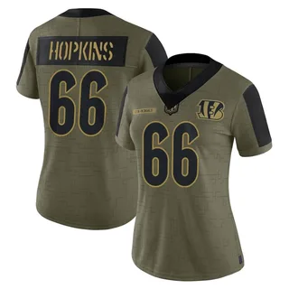 Trey Hopkins Cincinnati Bengals Women's Limited 2021 Salute To Service Nike Jersey - Olive