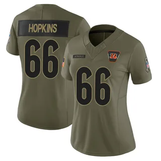 Trey Hopkins Cincinnati Bengals Women's Limited 2025 Salute to Service Nike Jersey - Olive