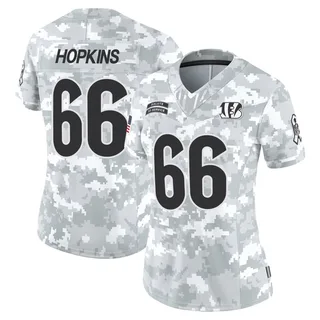 Women's Trey Hopkins Cincinnati Bengals Women's Limited Arctic Camo 2024 Salute to Service Nike Jersey